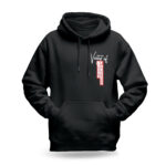 Raverge men's black hoodie Verge of Breakthrough dynamic graphic bold streetwear design
