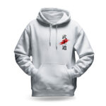 Raverge Bushido men's white hoodie with Japanese script for 'Bushido' – The Way of the Warrior.