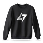 Men’s Raverge black sweatshirt with minimalist Raverge logo design