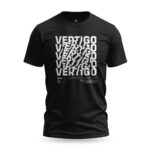Black Raverge Men's T-Shirt Vertigo - Spinning Typography Effect