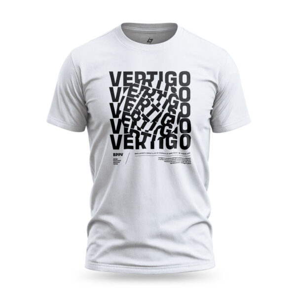 White Raverge Men's T-Shirt Vertigo - Spinning Typography Effect