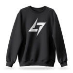 Raverge women's black sweatshirt featuring the Raverge logo.