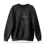 Raverge women's black sweatshirt New Dimension - Geometric modern design