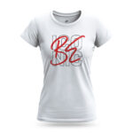Women’s Be Iconic white t-shirt with bold typography design