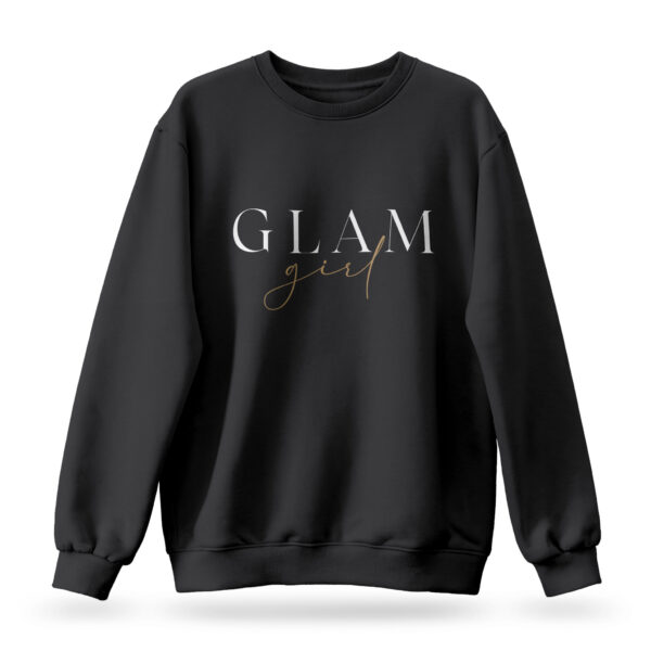 Raverge women's black sweatshirt Glam Girl - trendy and comfortable