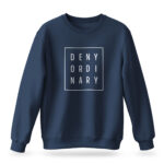 Men's Deny Ordinary navy sweatshirt with bold Raverge slogan design