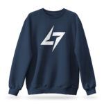 Raverge women's navy sweatshirt featuring the Raverge logo.