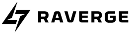 Raverge logo, a stylized wordmark with the Raverge symbol